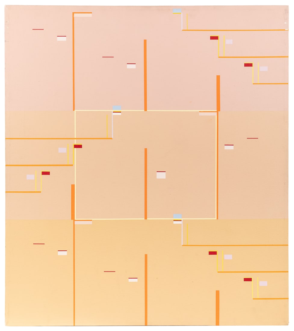 KRAMER, Julius (American, 1920-2020). Untitled Geometric Ab... (1 of 2)