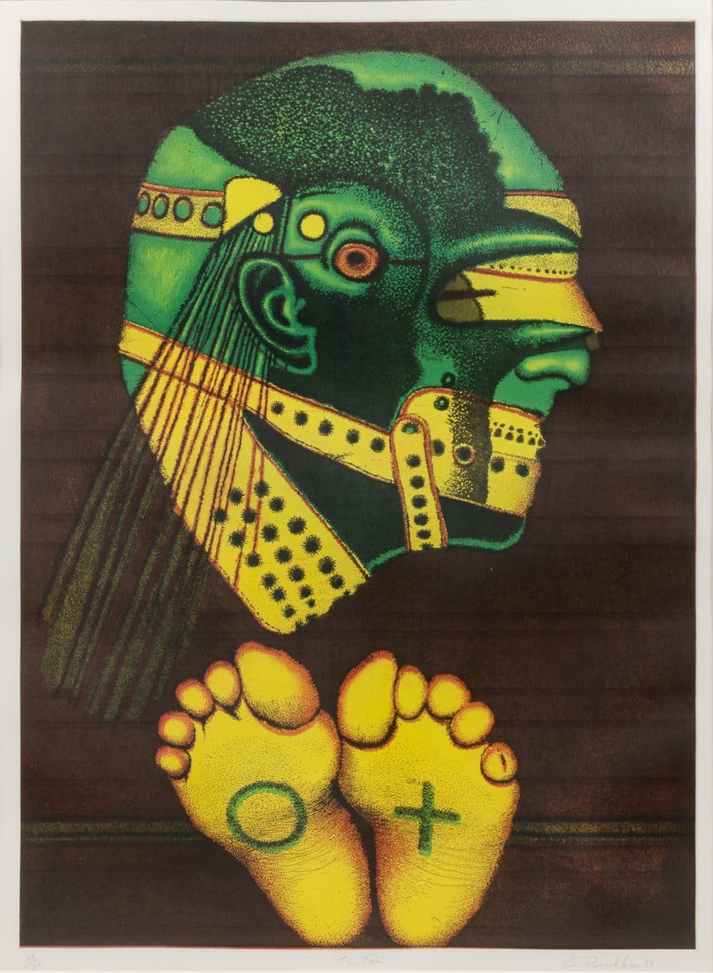 PASCHKE, Ed (American, 1939-2004) Tin Tan 1994. Color etchi... (1 of 3)