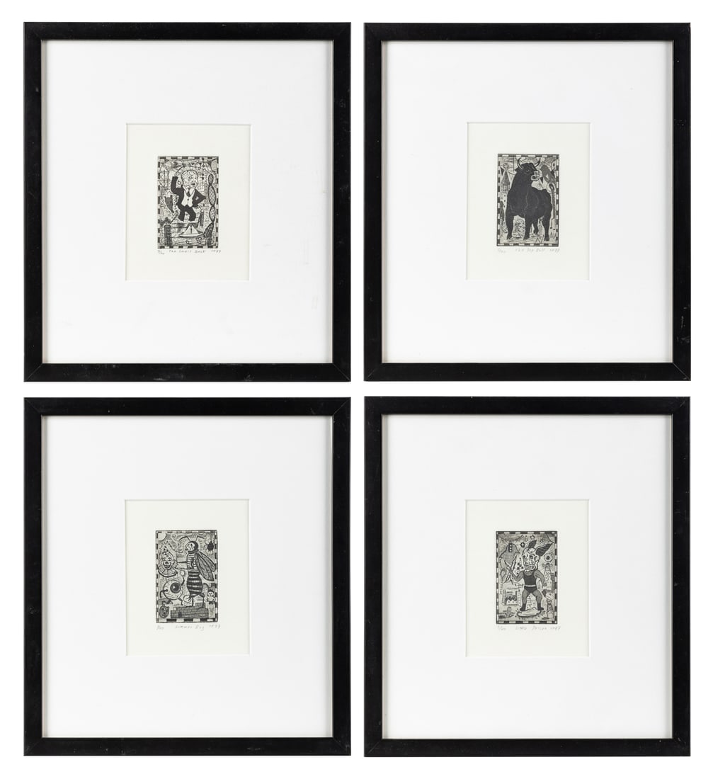 FITZPATRICK, Tony (American, b. 1958). Four Etchings: Littl... (1 of 9)