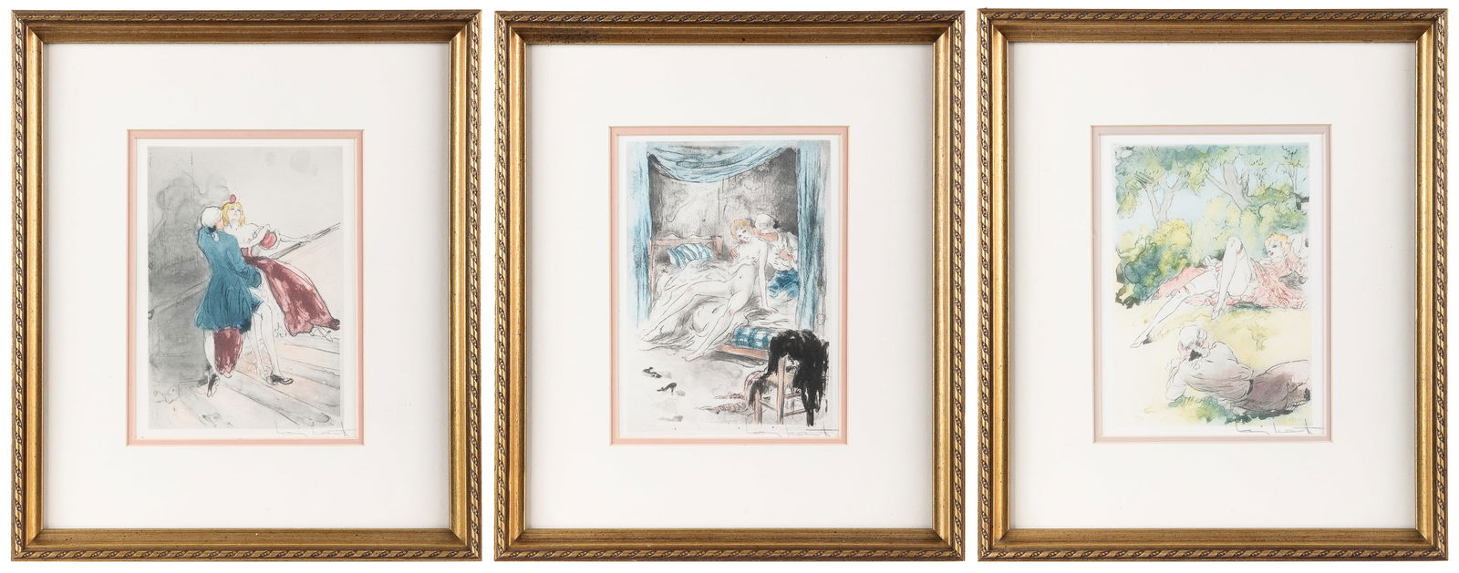 [EROTIC] ICART, Louis (French, 1888 – 1950). Group of Three... (1 of 4)