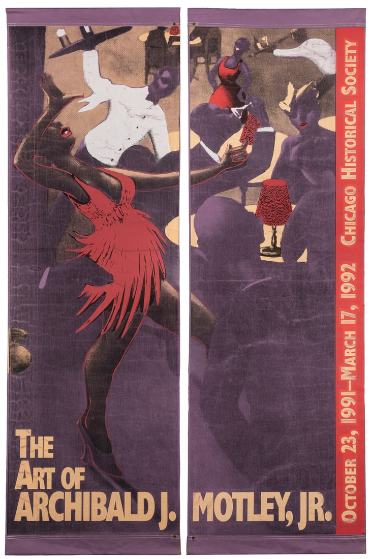 MOTLEY JR., Archibald (American, 1891-1981. Two Panel Banne... (1 of 3)