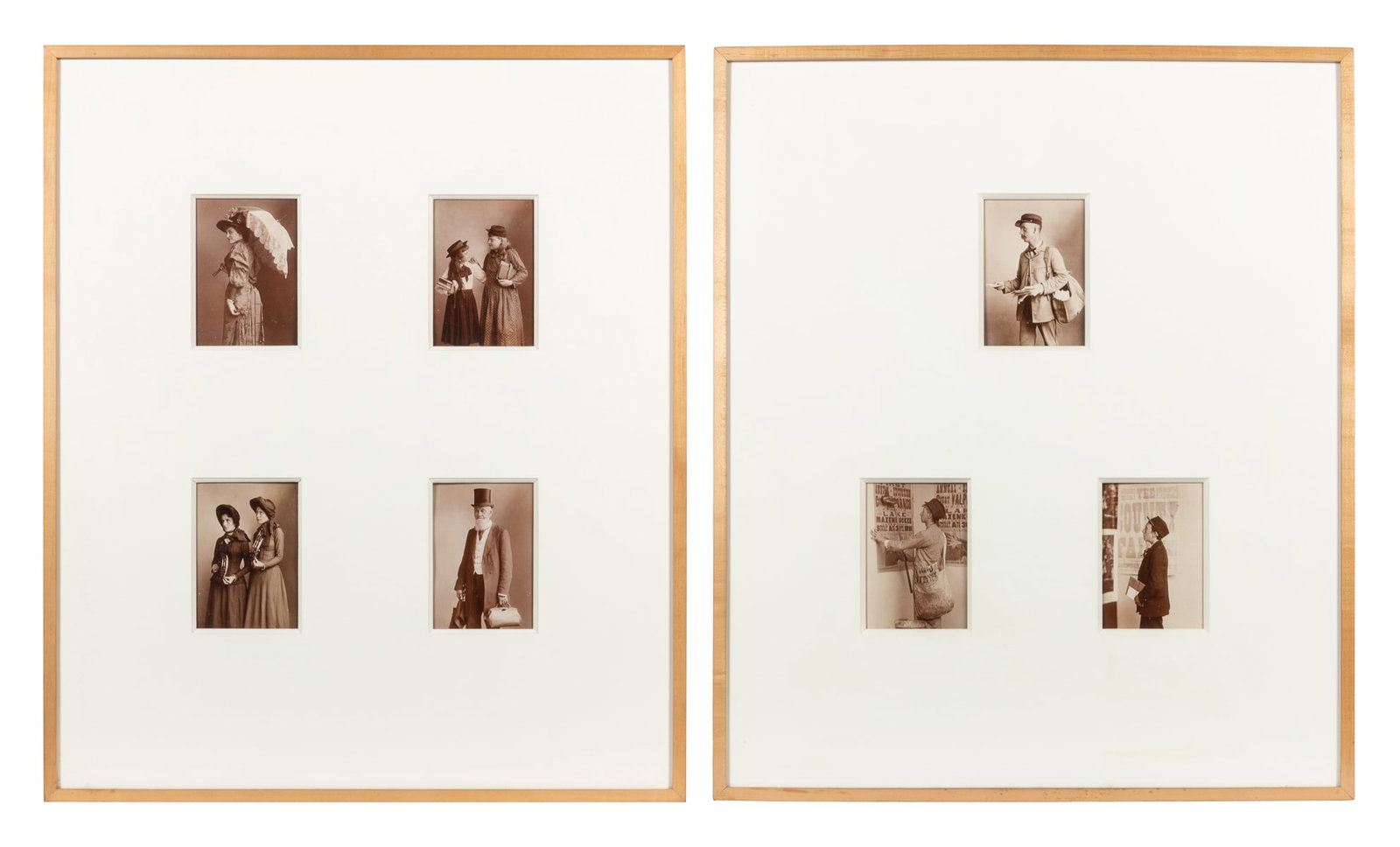 KRAUSZ, Sigmund (Hungarian-American, 1857-1928). “Street Ty...: KRAUSZ, Sigmund (Hungarian-American, 1857-1928). “Street Types” Occupational Portrait Photographs. [Ca. 1890]. Seven silver gelatin prints. Prints approximately 5 ¼ x 3 ½”.
