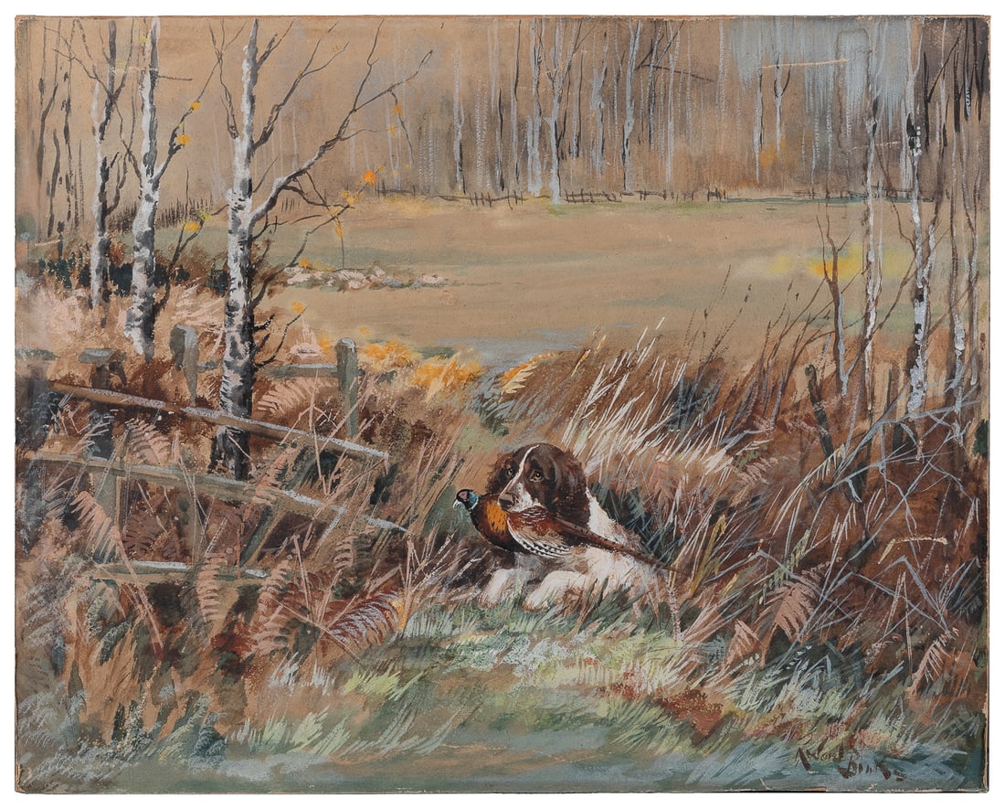 BINKS, Reuben Ward (British, 1880-1950). Hunting Spaniel wi... (1 of 2)