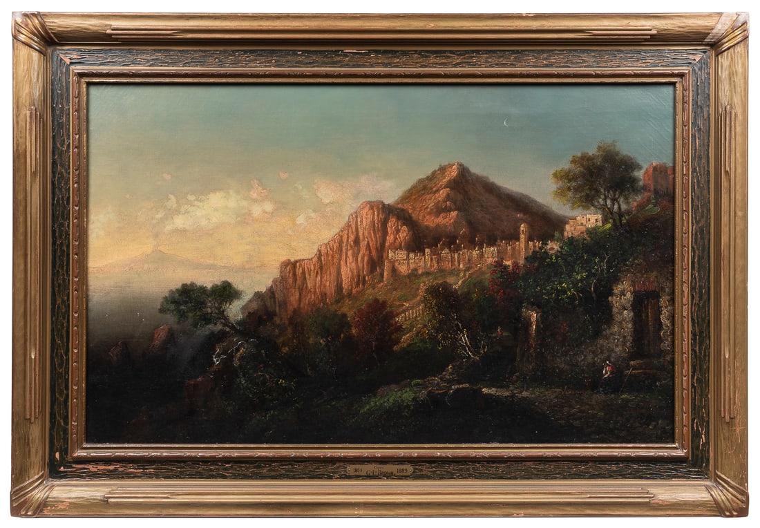 BROWN, George Loring (American, 1814-1889). Near Sunset View of the Island of Capri Near Naples. (1 of 2)