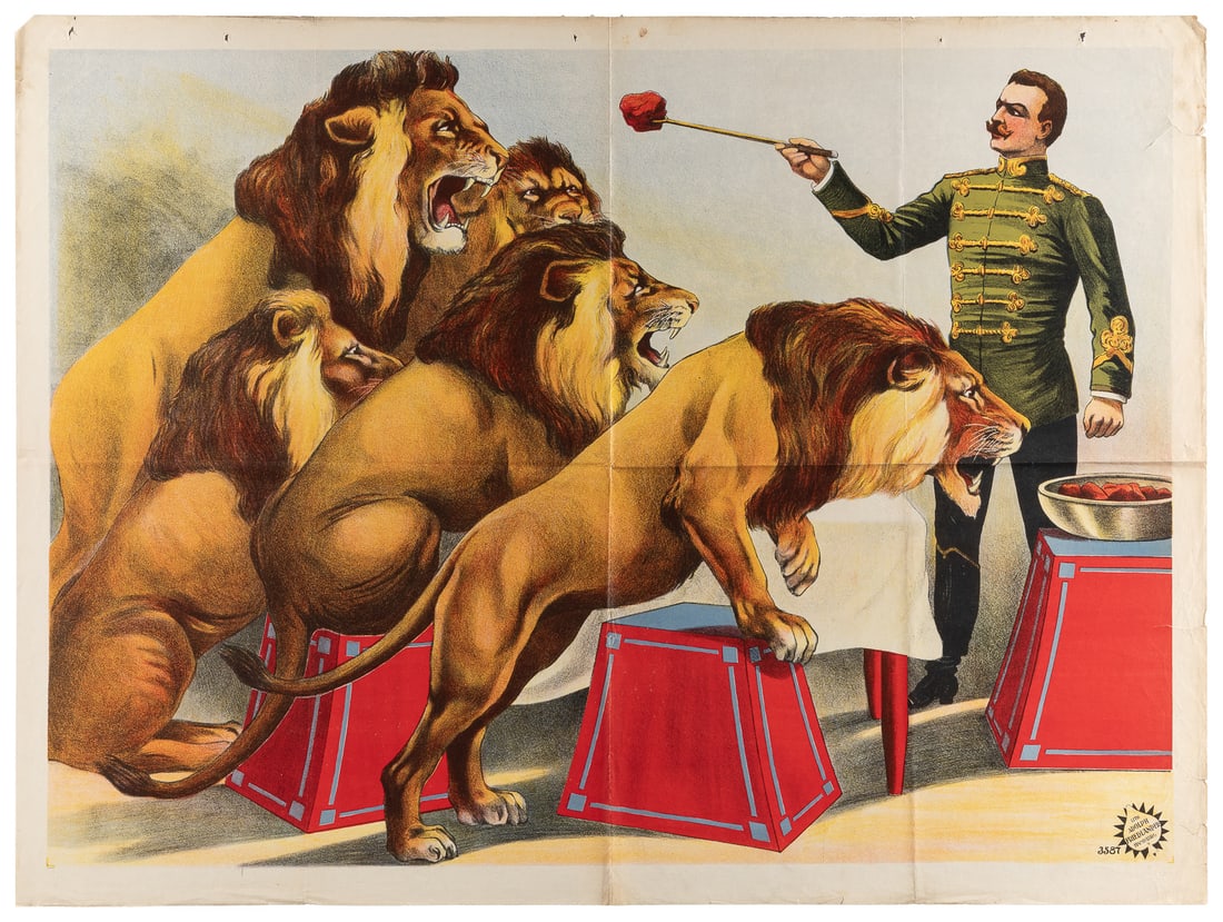 Adolf Friedlander Lion Tamer Poster. Hamburg: Adolph Friedl... (1 of 1)