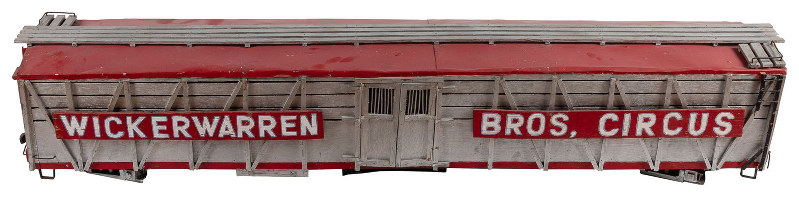 Wicker Warren Bros. Circus Large Model Railroad Stock Car #... (1 of 2)