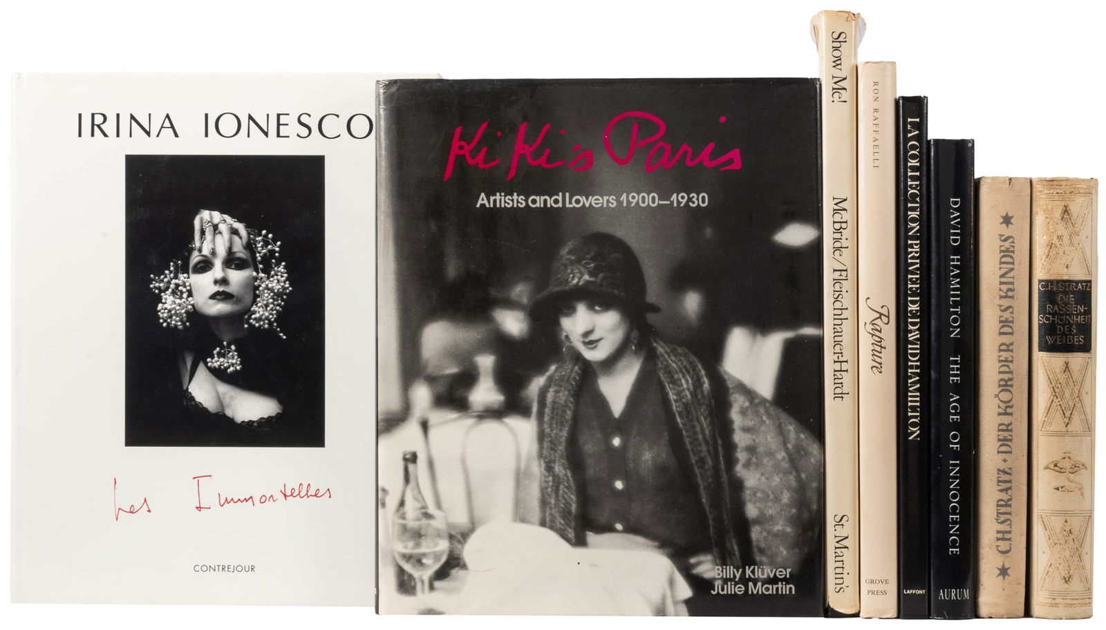 [EROTICA]. HAMILTON, David (1933-2016), IONESCO, Irina (193...: [EROTICA]. HAMILTON, David (1933-2016), IONESCO, Irina (1930-2022), et al. Group of 8 Erotic Photography Books. 4tos and 8vos. All illustrated in color or black and white. Publisher’s bindings,