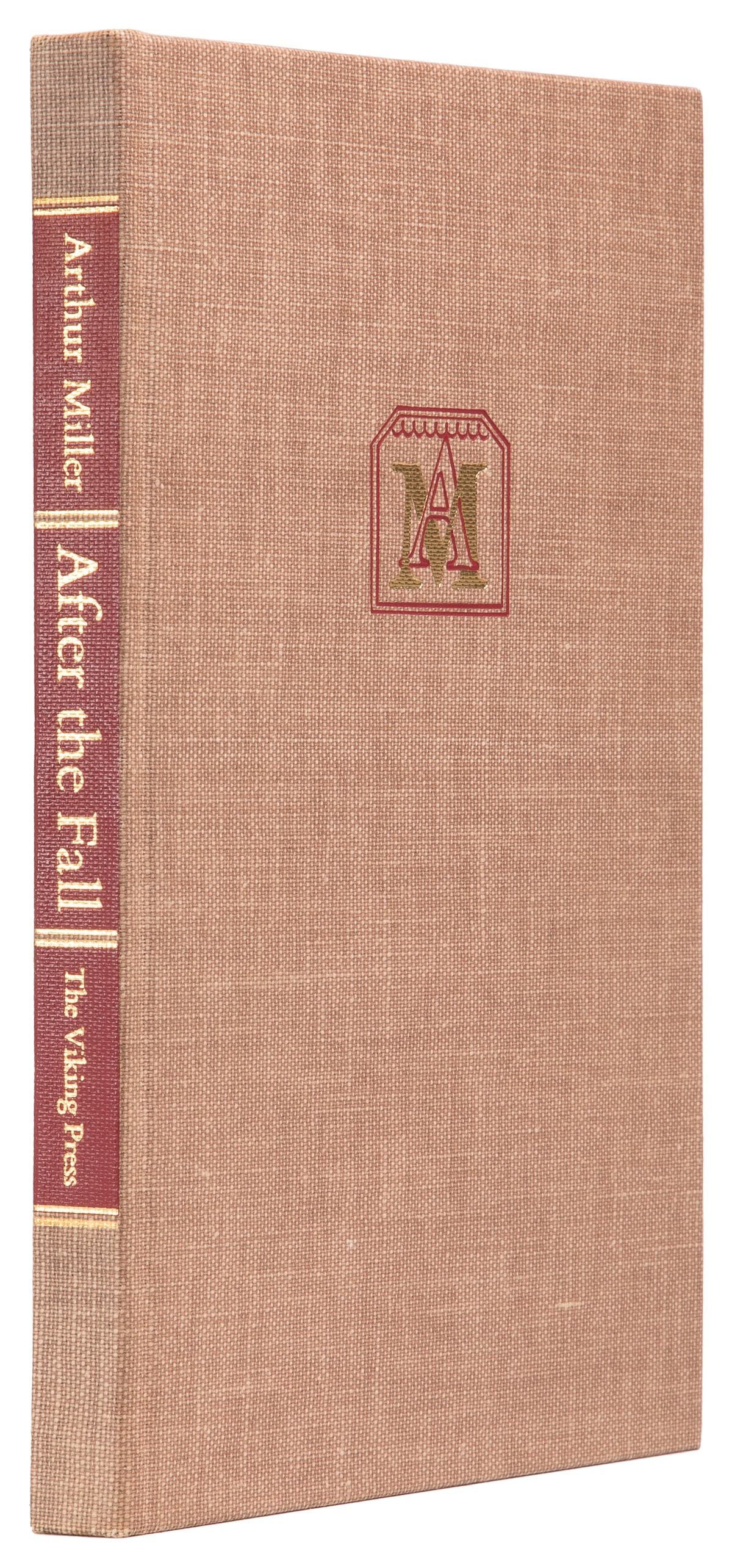 MILLER, Arthur (1915-2005). After the Fall. A play by… New ...: MILLER, Arthur (1915-2005). After the Fall. A play by… New York: The Viking Press, [1964]. 8vo. [132] pp. Publisher’s full brown cloth, front board and spine stamped in red and gilt, origi