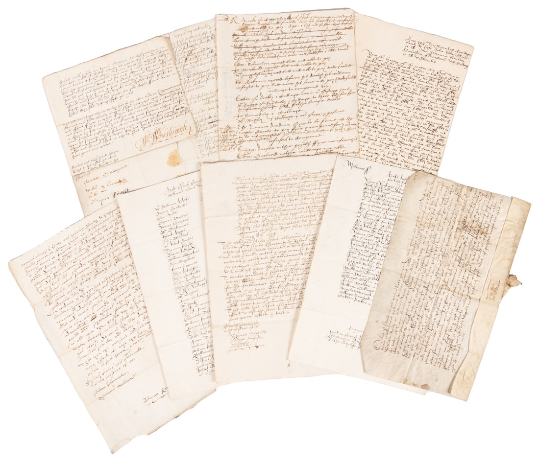 [BRITISH DEEDS AND DOCUMENTS]. Group of 10 Manuscript Docum... (1 of 1)