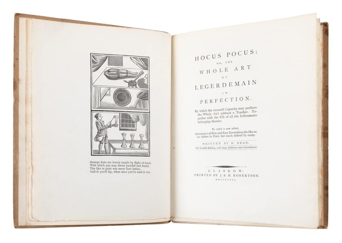 DEAN, Henry. Hocus Pocus, or the Whole Art of Legerdemain i... (1 of 3)