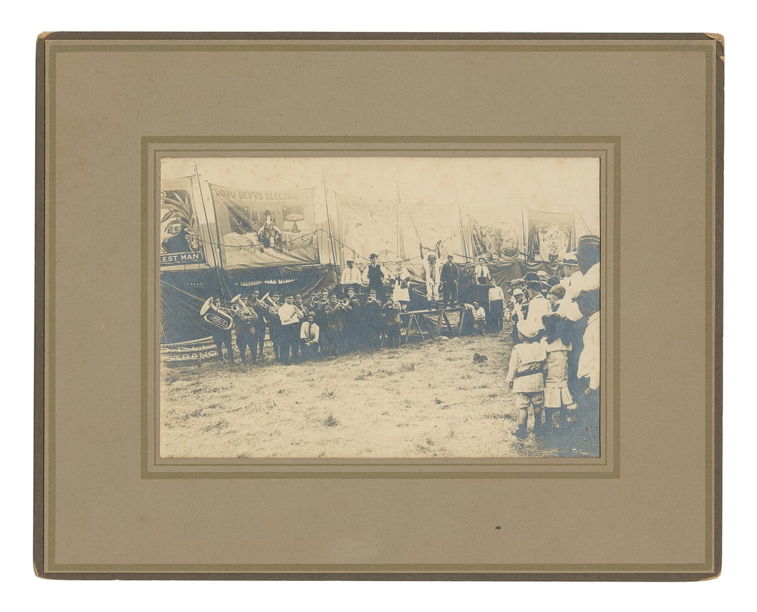 [SIDESHOW]. Circus Sideshow Photograph. Albion, Michigan, c... (1 of 1)