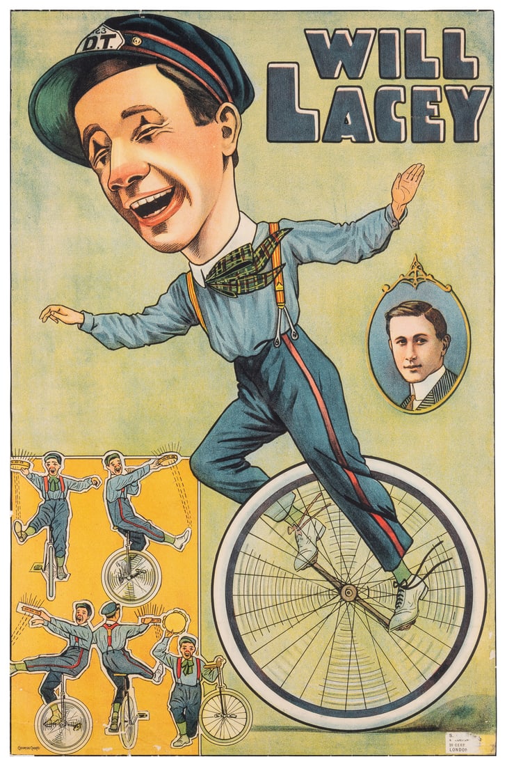 [UNICYCLIST]. Will Lacey. London: David Allen & Sons Ltd. (... (1 of 1)