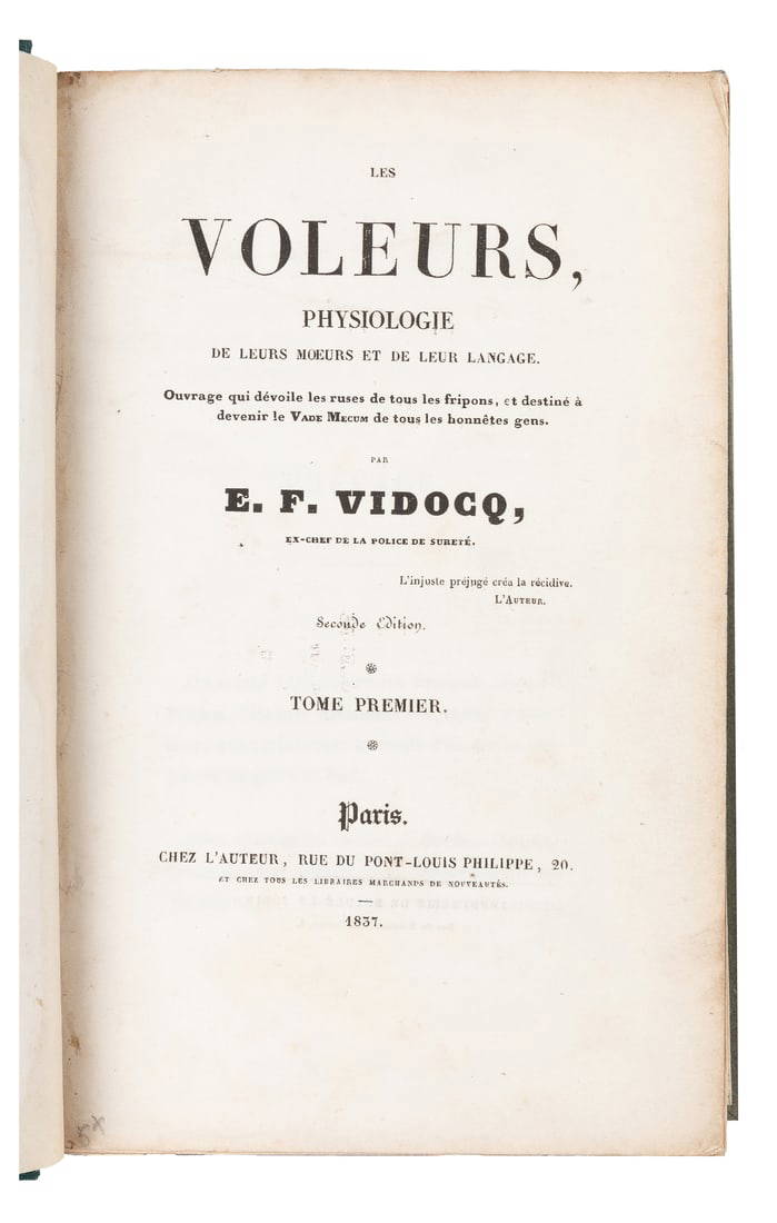 The Father Of Modern Criminology & First Private Detective Auction