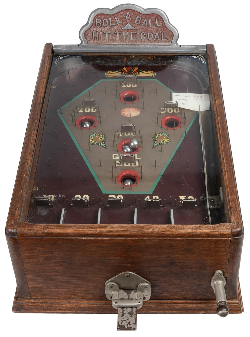 “Roll A Ball” Vintage 1 Cent Countertop Pinball Game. Circa... (1 of 1)