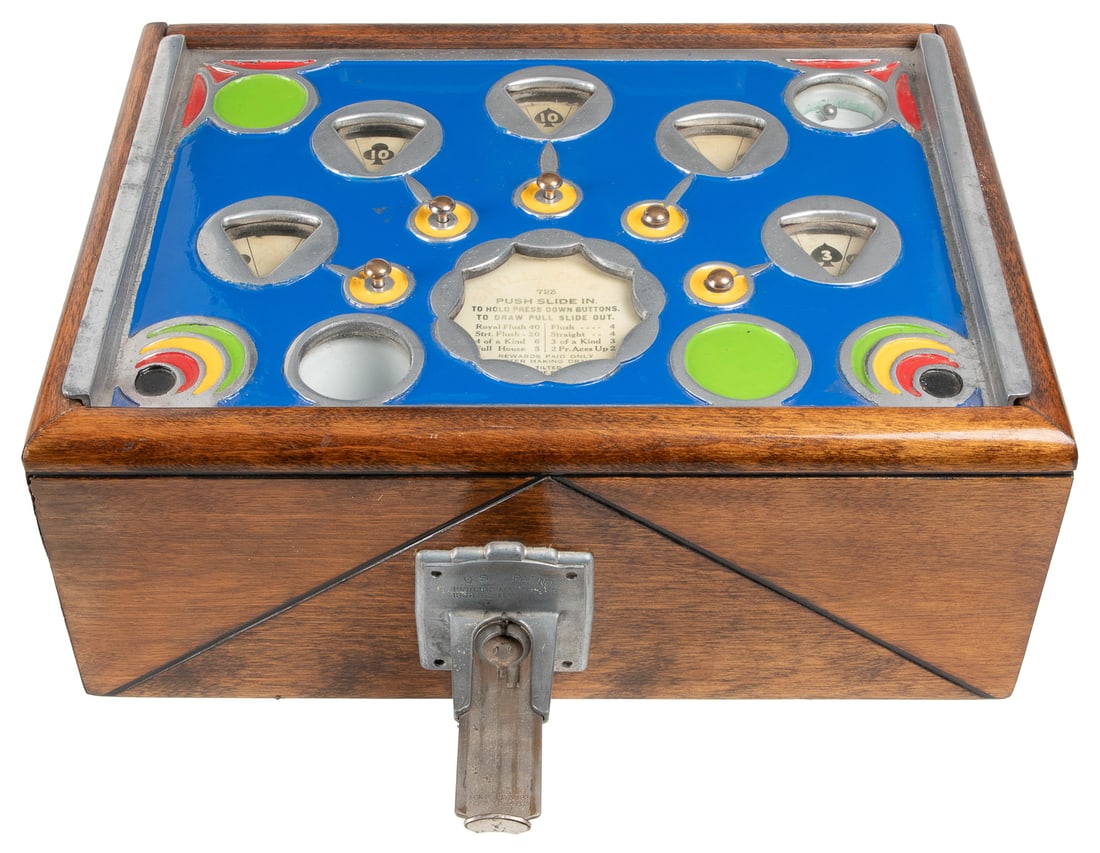 Chas. Fey 5 Cent Skill Draw Trade Stimulator. 1930s. Counte... (1 of 2)
