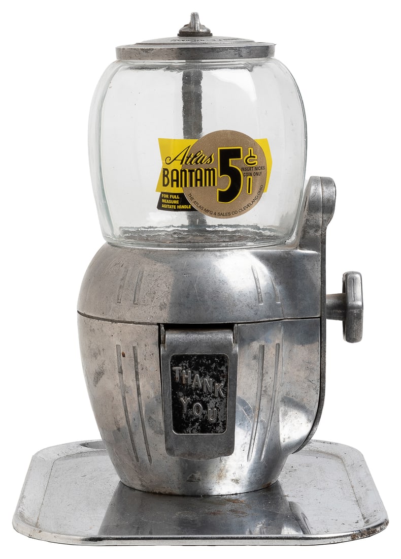 Atlas Bantam 5 Cent Nut Vendor Machine. Cleveland, ca. 1940... (1 of 2)