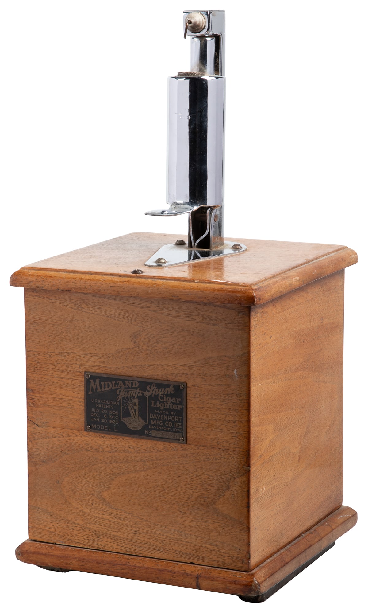 Midland Jump Spark Model L Cigar Lighter. Davenport, IA, ca... (1 of 2)