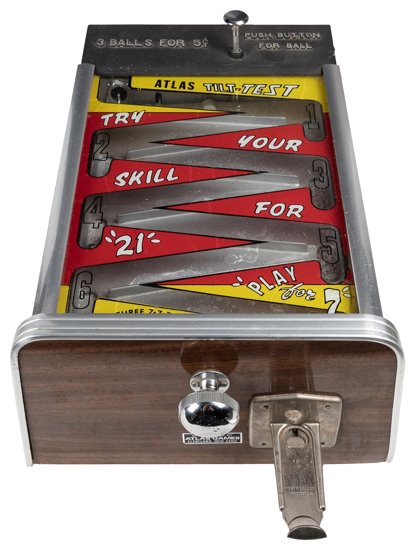 Atlas Games “Tilt-Test” Countertop Tilting Arcade Game. Cle... (1 of 2)