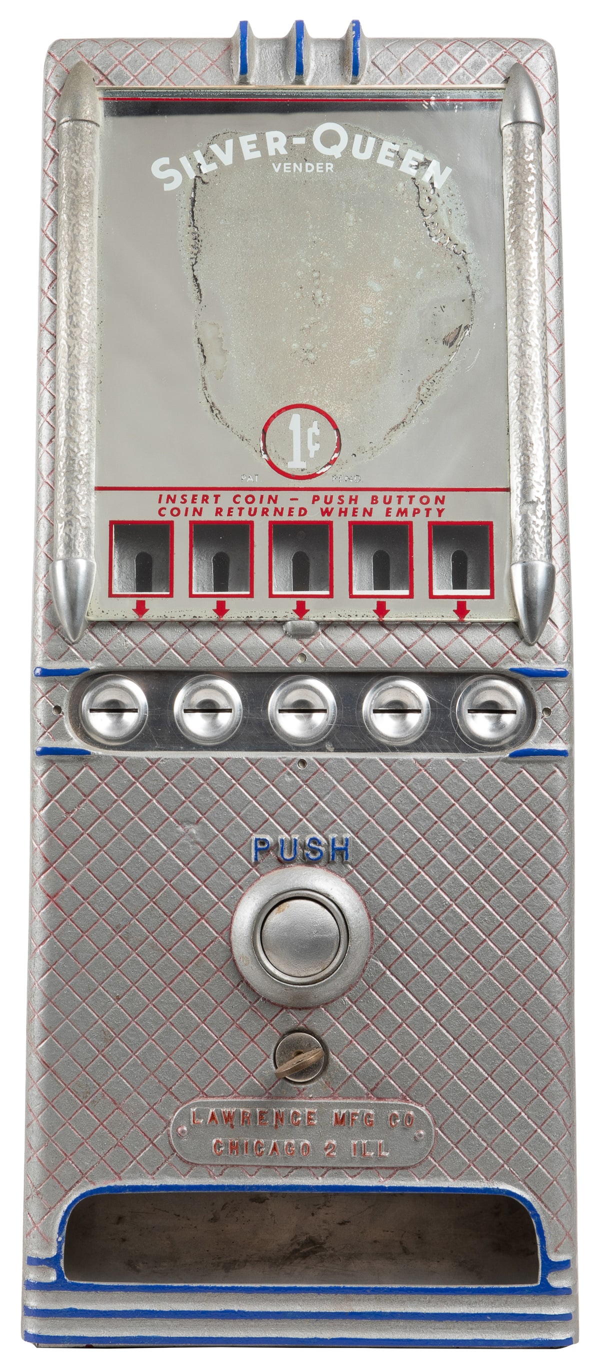 Lawrence 1 Cent “Silver-Queen Vender” Gum Vendor. Chicago: ... (1 of 1)