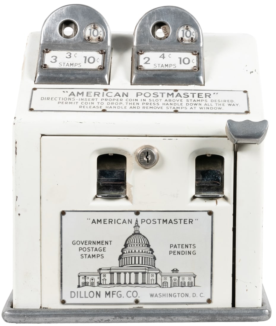 Dillon 10 Cent “American Postmaster” Countertop Stamp Vendo... (1 of 3)