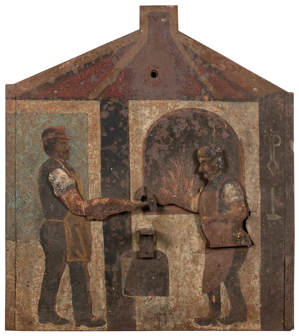 French Shooting Gallery Blacksmith. French, 19th Century. O... (1 of 2)