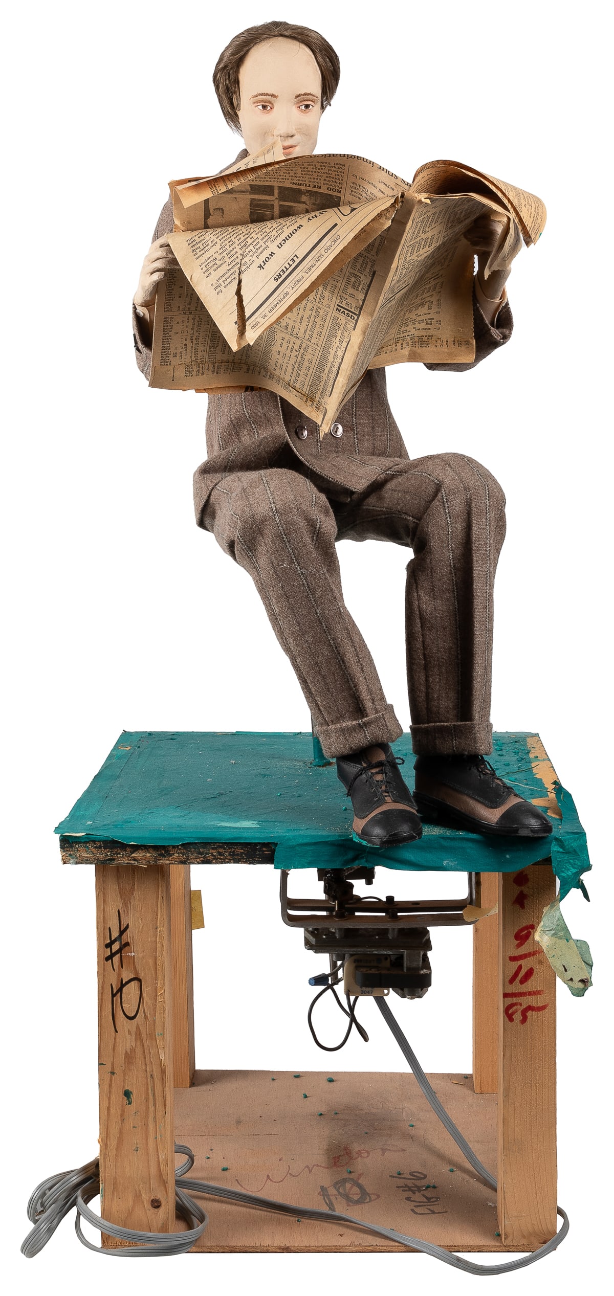 “Seated Man in Brown Suit Reading the Newspaper” Marshall F... (1 of 2)