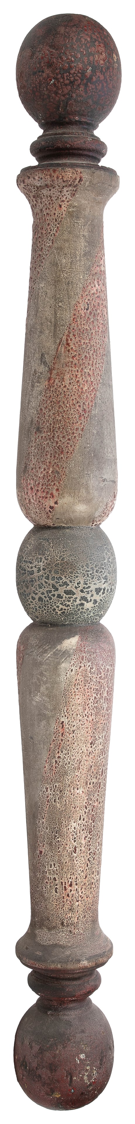 Antique Wall Mount Barber Pole. Circa 1880s-1920s. Carved a... (1 of 2)