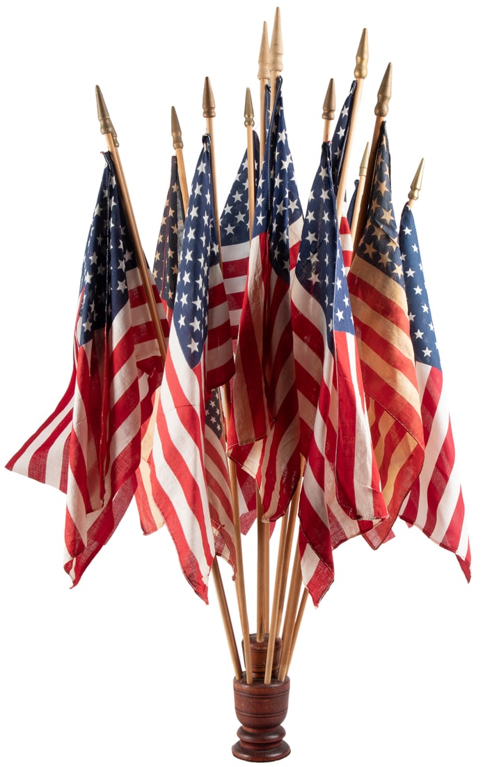 Country Store Flag Display. Circa 20th century. Country sto... (1 of 1)