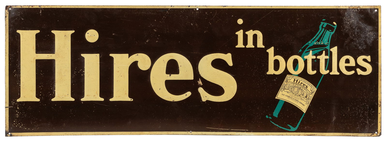 Hires Root Beer Horizontal Tin Sign. Single-sided tin sign,... (1 of 1)
