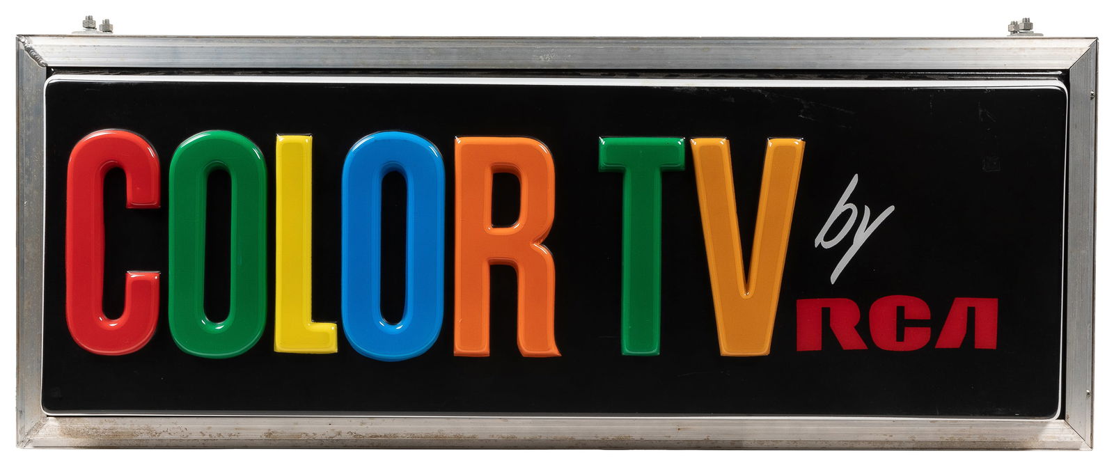 RCA “Color TV by RCA” Lightbox Sign. 1960s. Double sided fo... (1 of 1)