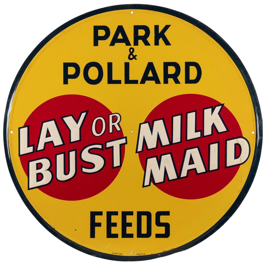 Park & Pollard Feeds / Lay or Bust / Milk Maid Sign. Kenton... (1 of 2)