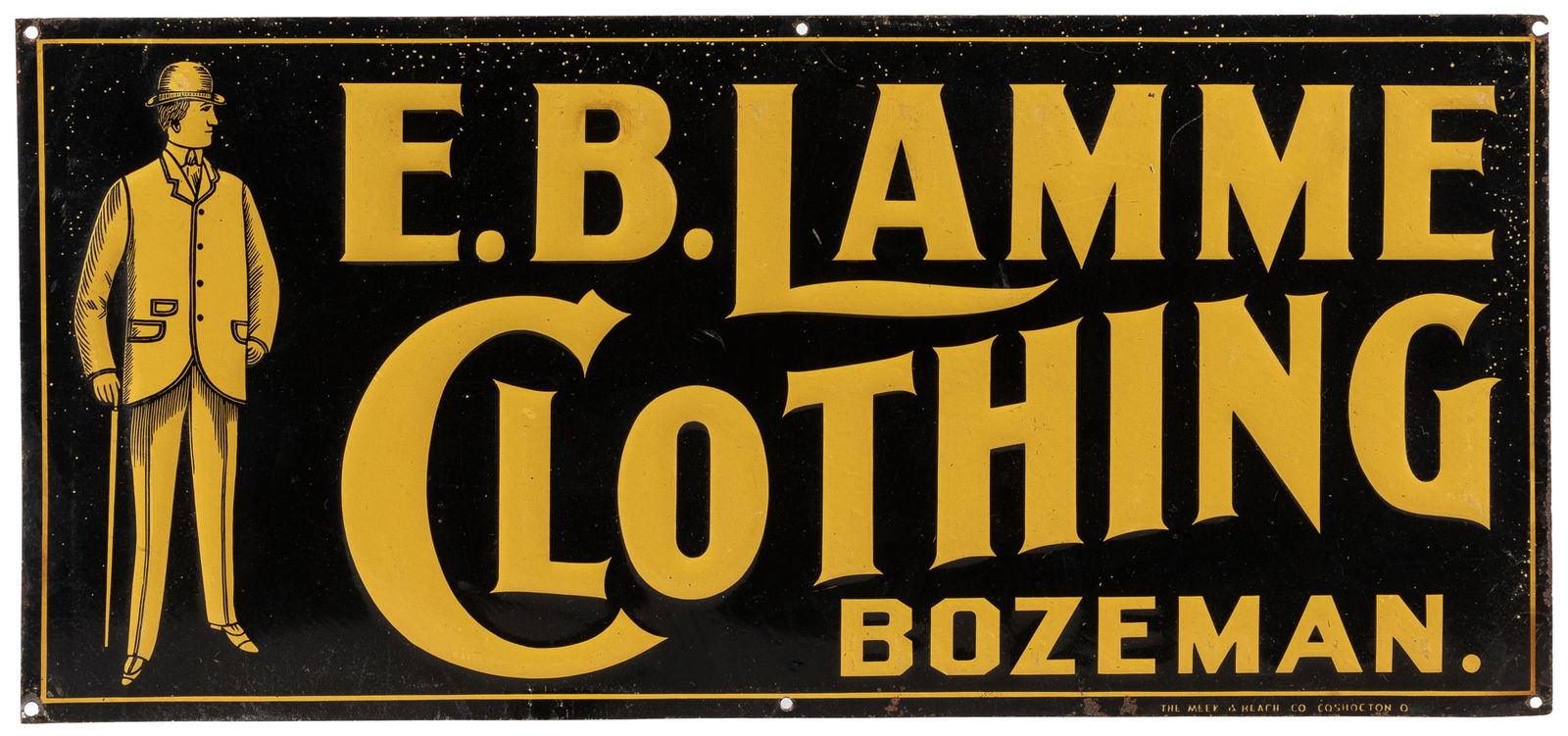 E.B. Lamme Clothing Tin Sign. Coshocton: The Meek & Beach C... (1 of 2)
