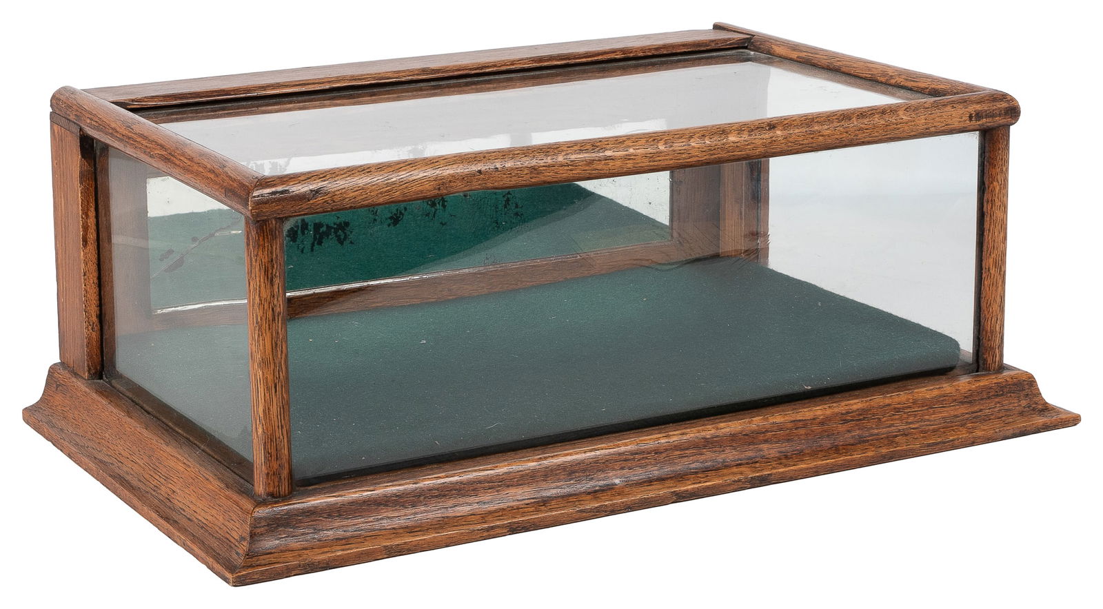 Countertop Display Case with Rear Door. Oak display case wi... (1 of 2)