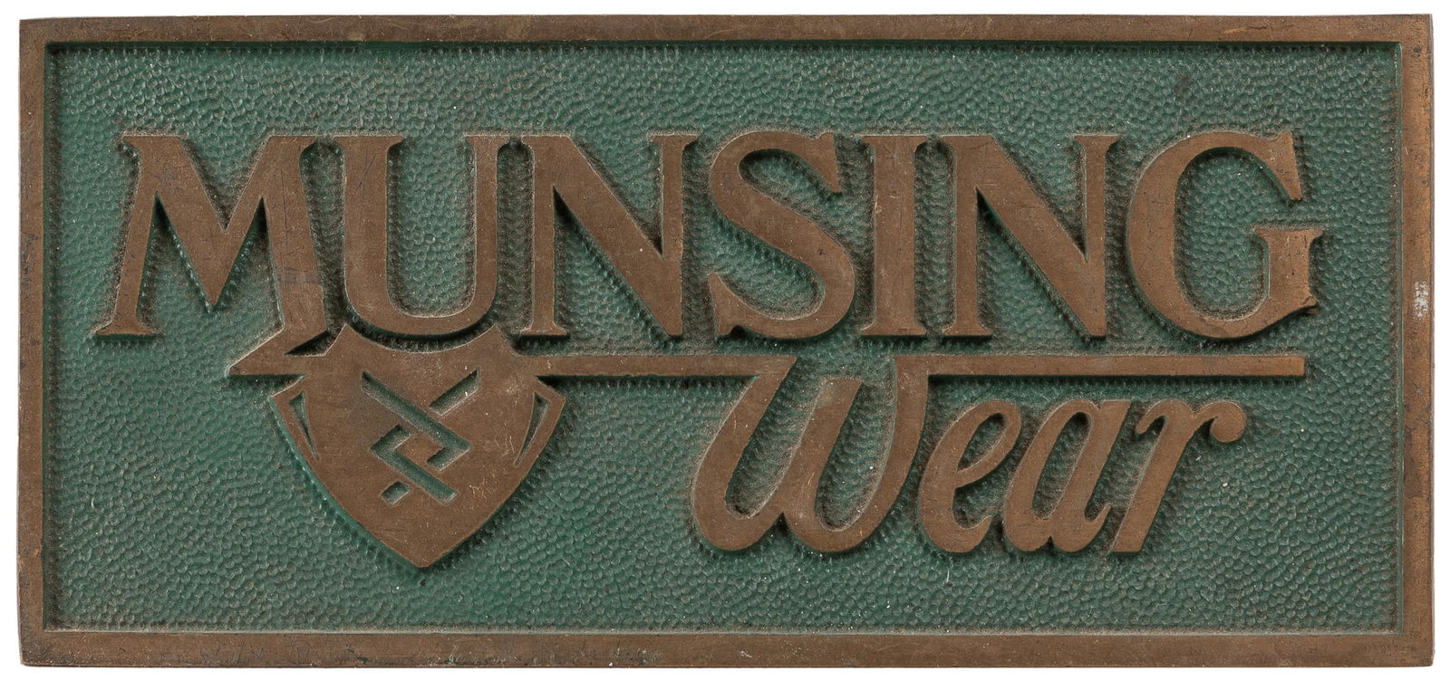 Munsingwear Brass Counter Standee. Circa 1900s-20s. Brass c... (1 of 2)