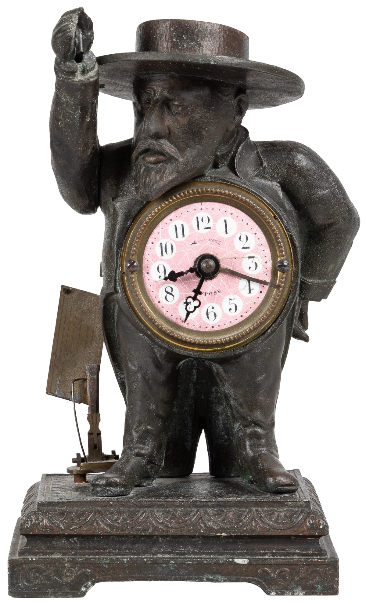 French Figural Automaton Match Striker Clock. France, ca. 1... (1 of 2)
