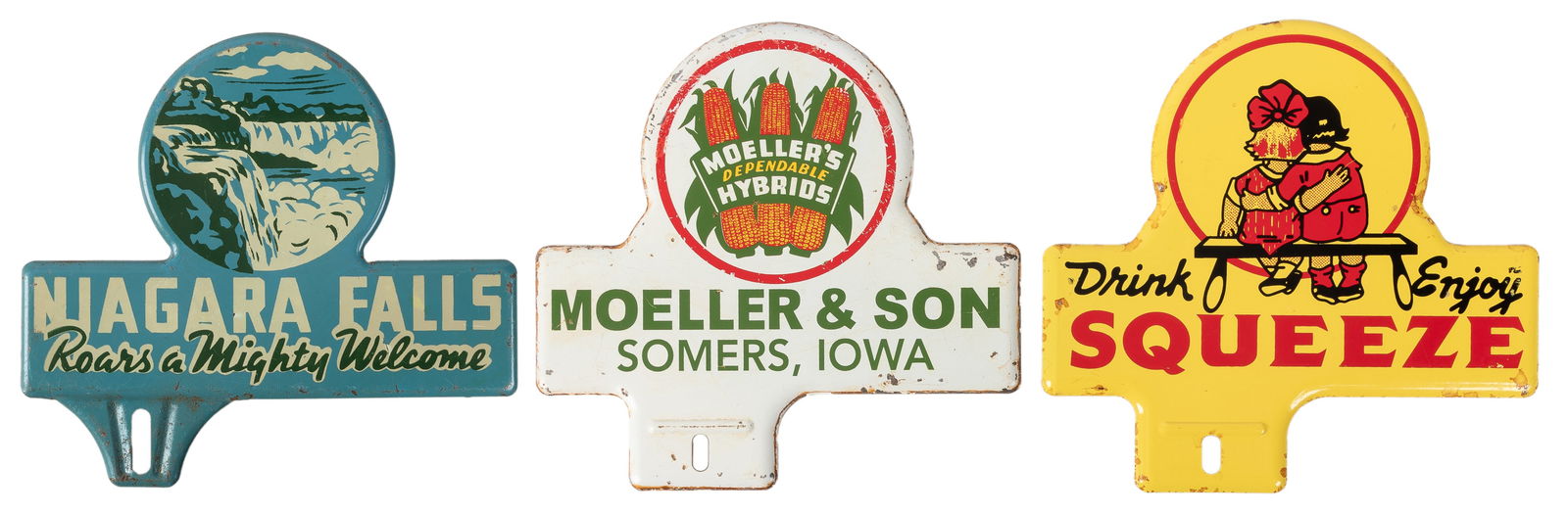 Group of 3 Die-Cut License Plate toppers. Group of three di... (1 of 1)