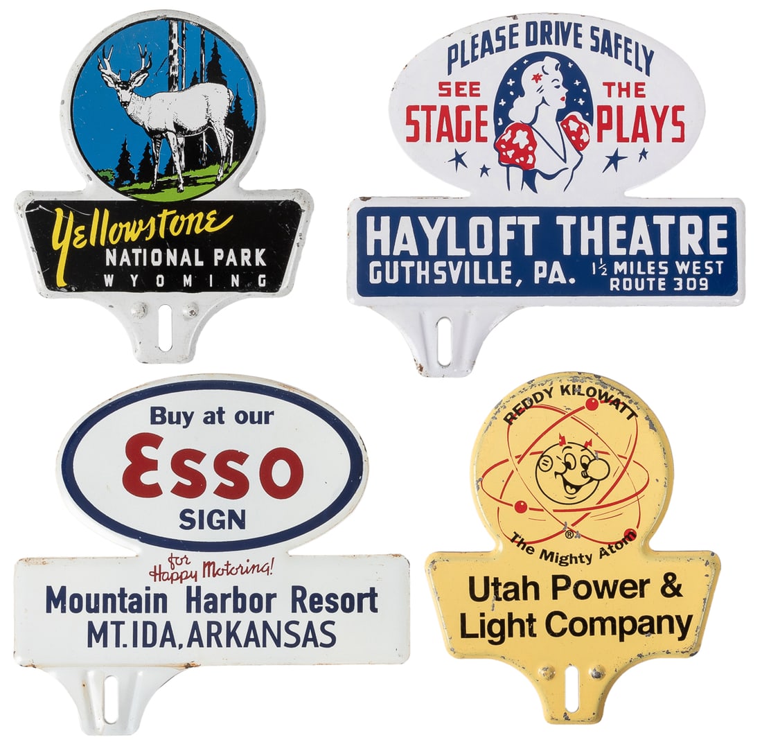 Group of 3 Die-Cut License Plate toppers. Group of three di... (1 of 1)