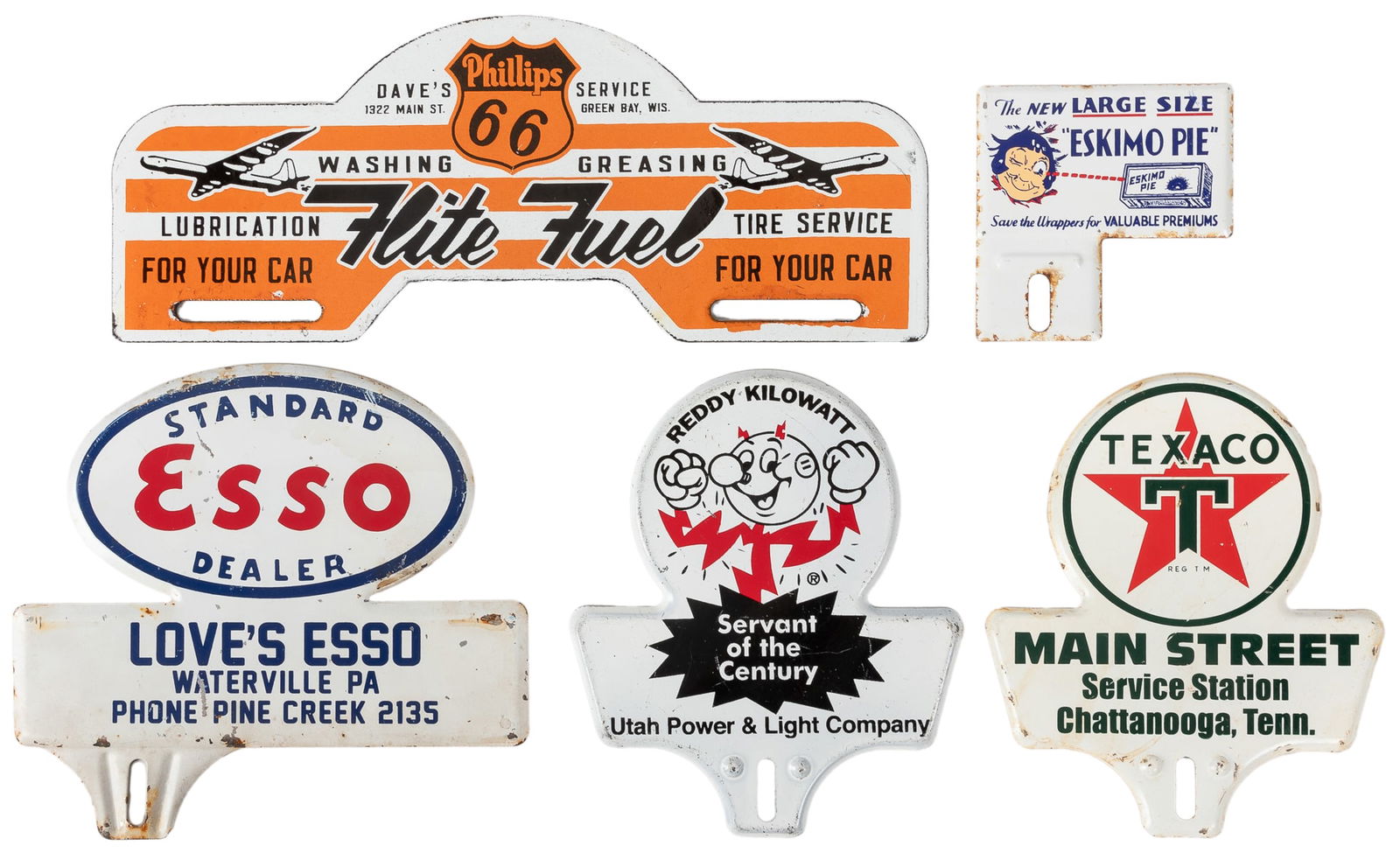 Group of 5 Die-Cut License Plate toppers. Group of five lic... (1 of 1)