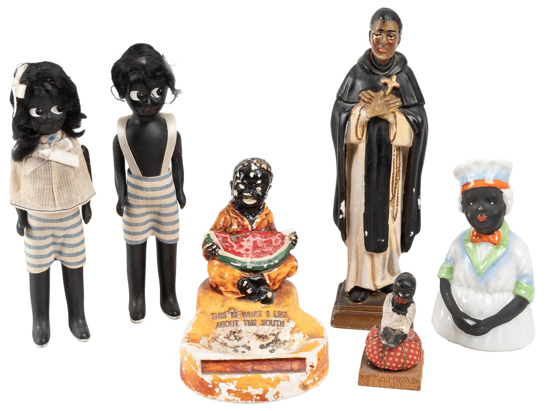 [AFRICAN-AMERICANA]. Group of 6 Plaster or Ceramic Figurine... (1 of 1)