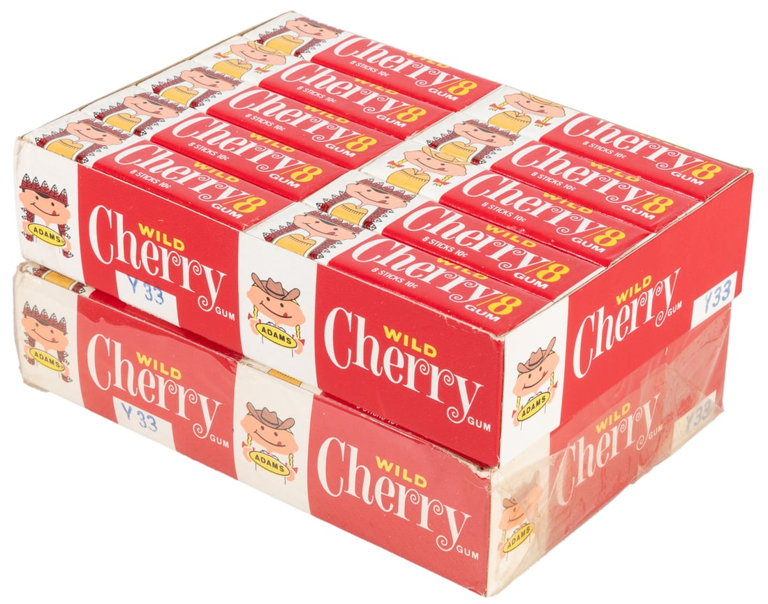 Adams Wild Cherry Gum. Two Full Boxes. Circa 1960s. Two ful... (1 of 1)