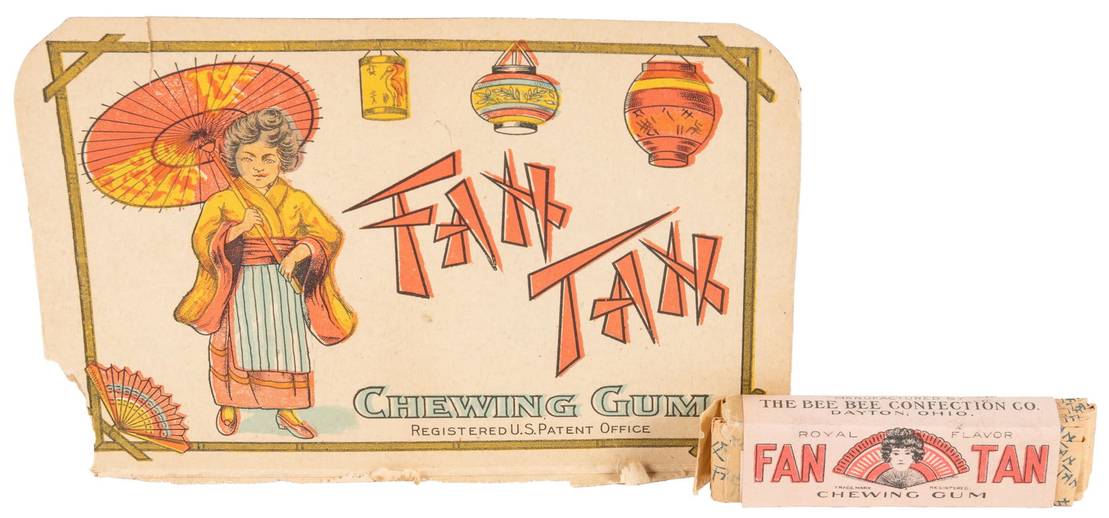 Fan Tan Chewing Gum Package and Box Panel. Dayton: Bee Bee ... (1 of 1)