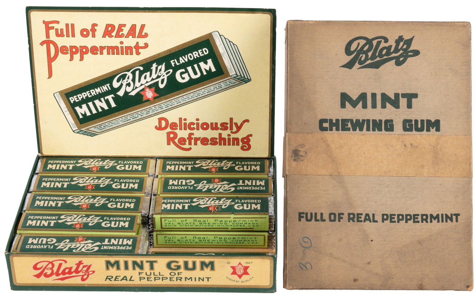 Blatz Peppermint 5 Cent Gum in Original Box. Milwaukee: Val... (1 of 1)