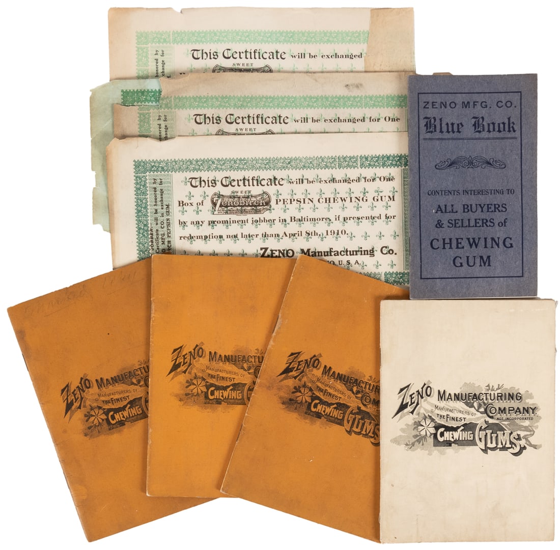Zeno Manufacturing Chewing Gum Blue Book, Premium Booklets,... (1 of 1)