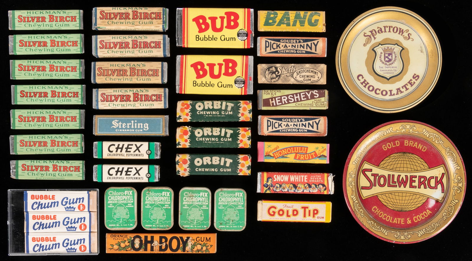 Assortment of Vintage / Obsolete Chewing Gum with Tip Trays... (1 of 1)