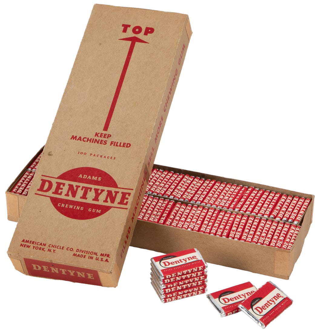 [GUM]. Original Box of 100 Refill Packages of Adams “Dentyn... (1 of 2)