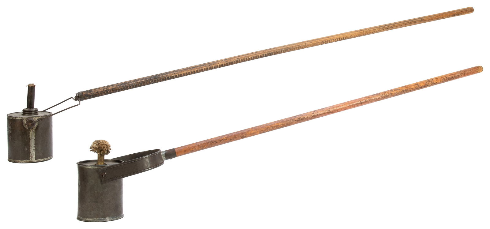 Group of Two Tin Campaign Torches. Circa 1900s-1930s. Pair ... (1 of 1)