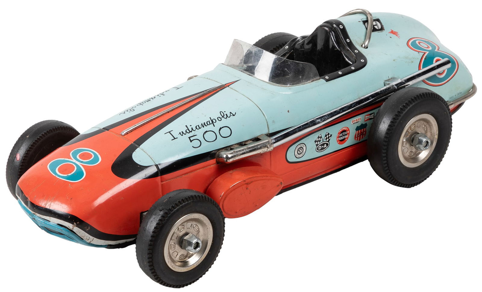 Indianapolis 500 #8 Tin Friction Race Car. Japan: [Yonezawa... (1 of 4)