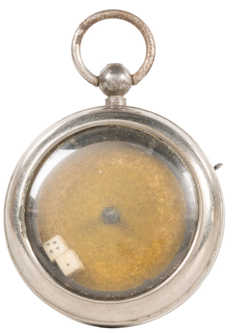 Dice Pocket Watch Game. Circa early twentieth century. A fl... (1 of 2)