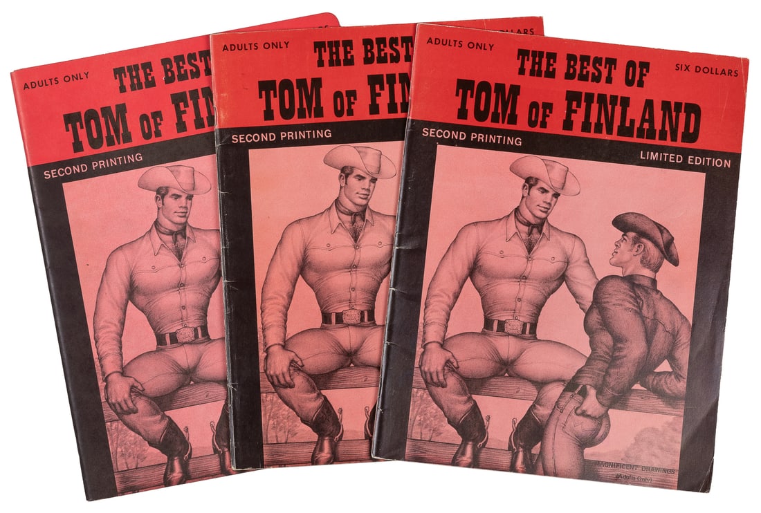 [TOM OF FINLAND]. The Best of Tom of Finland. Second Printi...: [TOM OF FINLAND]. The Best of Tom of Finland. Second Printing. Limited Edition. [N.p., n.d., ca. 1980s]. Three copies. 4tos. Illustrated in black and white. Some rubbing, mild soiling. Generally near 
