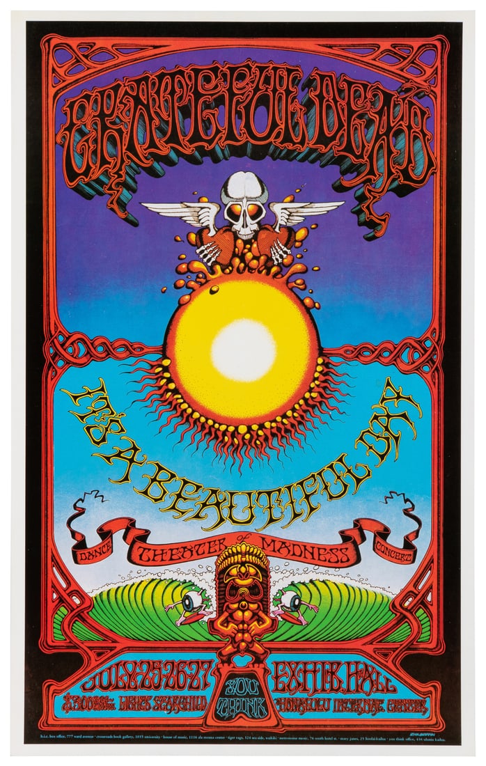 [GRATEFUL DEAD]. Group of Three Iconic Grateful Dead Poster...: [GRATEFUL DEAD]. Group of Three Iconic Grateful Dead Poster Reproductions. Group of three reproduction lithograph posters of some of the most sought after Grateful Dead poster designs. Including: R
